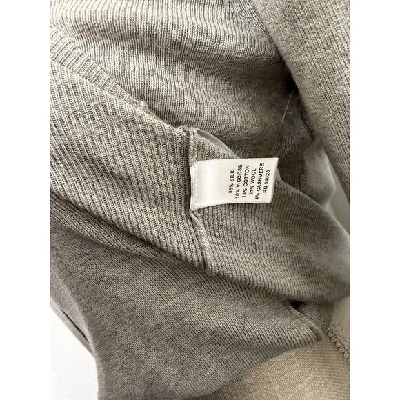 NEW Banana Republic Gray Long Sleeve Turtleneck Sweater Silk Cashmere Wool SMALL - Picture 2 of 2